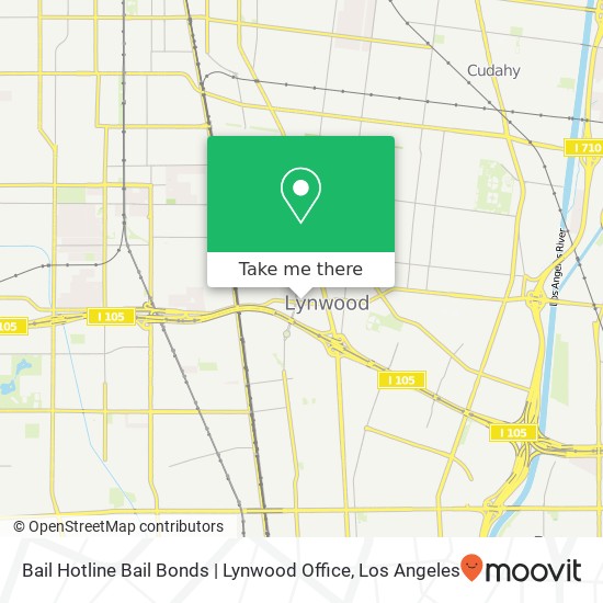 Mapa de Bail Hotline Bail Bonds | Lynwood Office