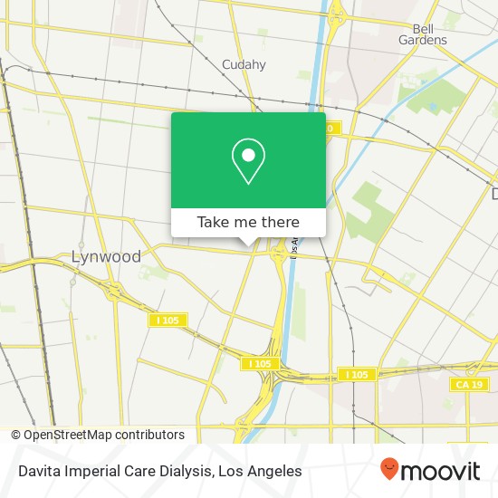 Mapa de Davita Imperial Care Dialysis