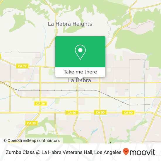 Mapa de Zumba Class @ La Habra Veterans Hall