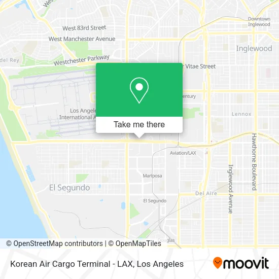 Korean Air Cargo Terminal - LAX map