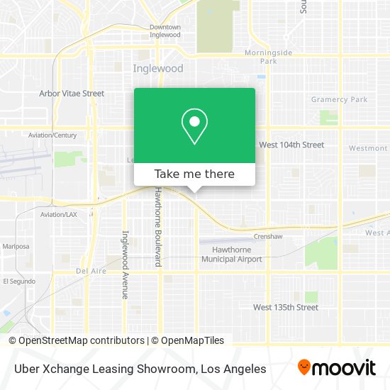 Mapa de Uber Xchange Leasing Showroom