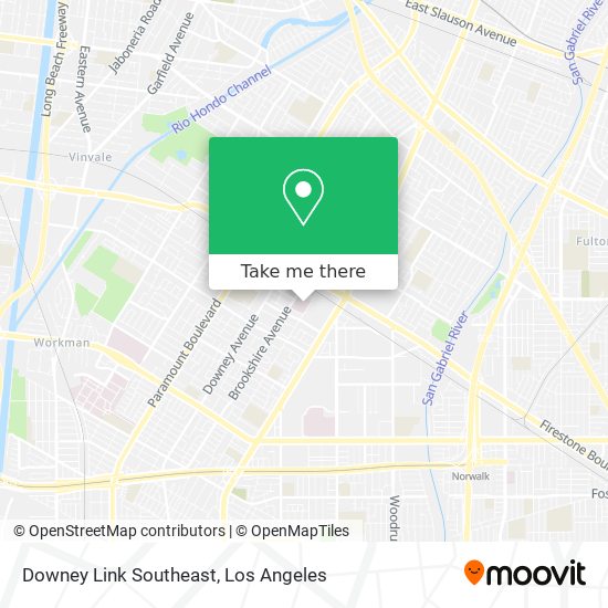 Mapa de Downey Link Southeast