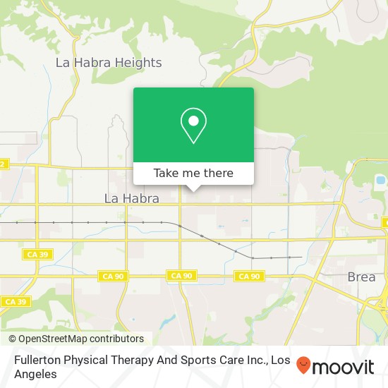 Mapa de Fullerton Physical Therapy And Sports Care Inc.