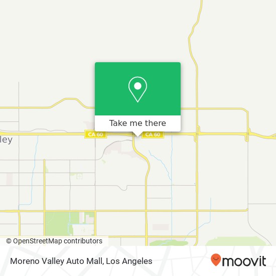Moreno Valley Auto Mall map