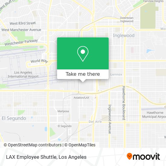 LAX Employee Shuttle map