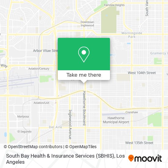South Bay Health & Insurance Services (SBHIS) map