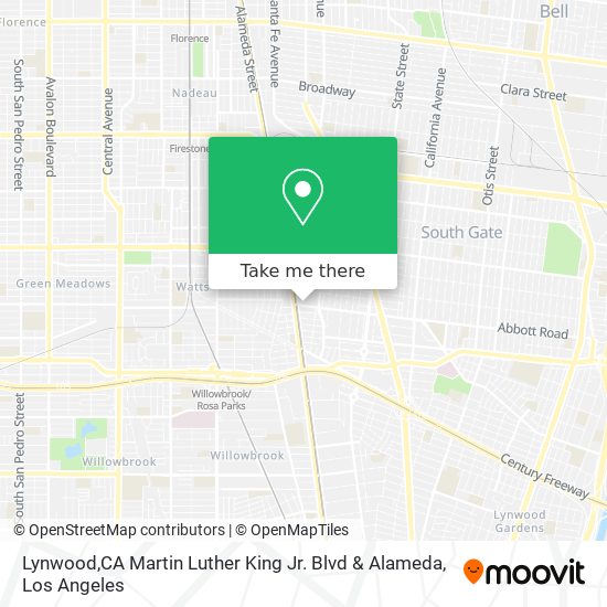 Lynwood,CA Martin Luther King Jr. Blvd & Alameda map