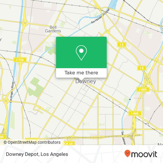 Mapa de Downey Depot