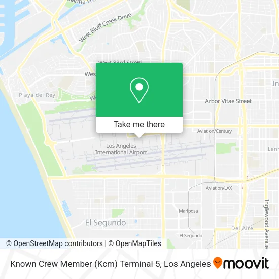 Known Crew Member (Kcm) Terminal 5 map