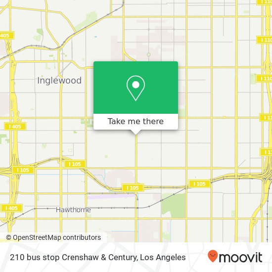 210 bus stop Crenshaw & Century map