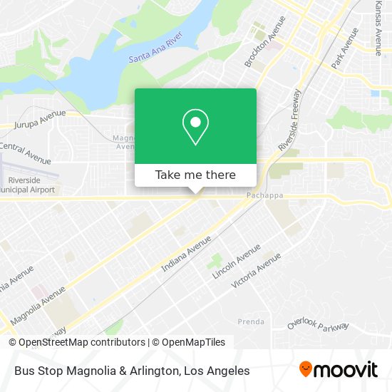 Bus Stop Magnolia & Arlington map
