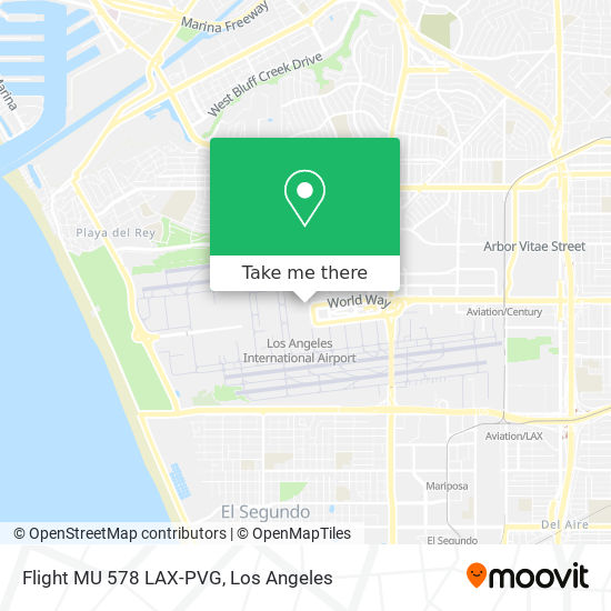 Flight MU 578 LAX-PVG map