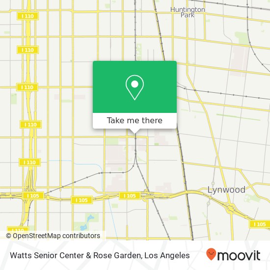 Watts Senior Center & Rose Garden map