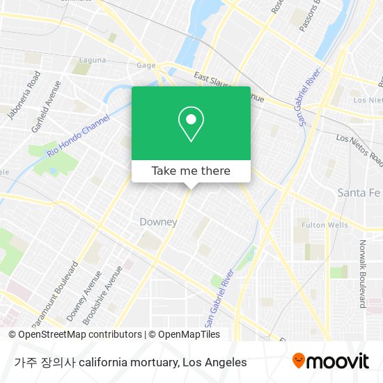 Mapa de 가주 장의사 california mortuary