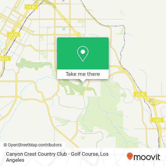 Mapa de Canyon Crest Country Club - Golf Course