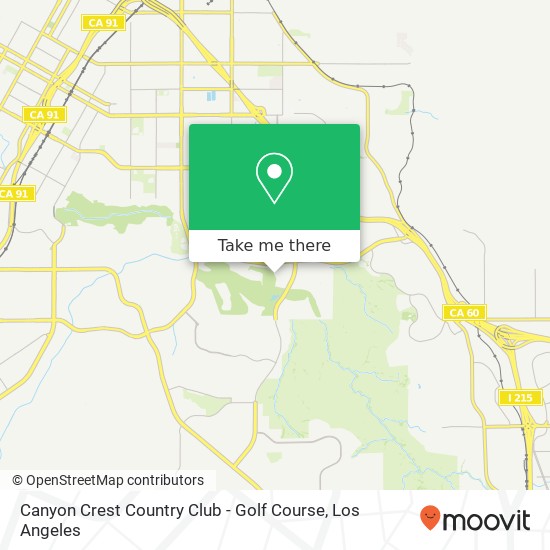 Canyon Crest Country Club - Golf Course map