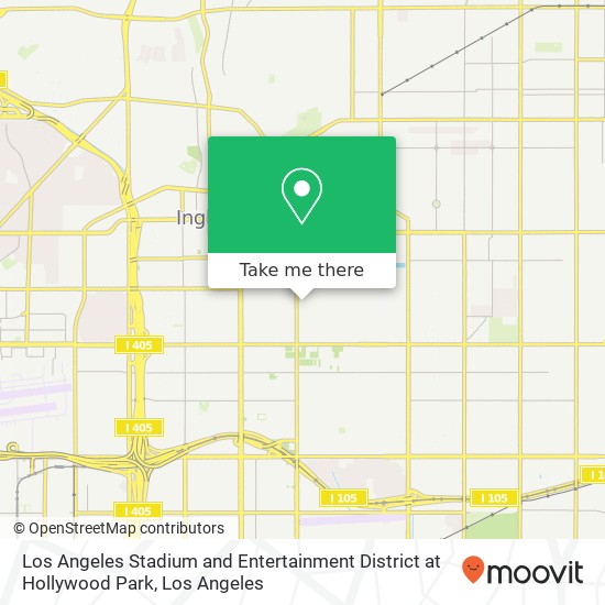 Mapa de Los Angeles Stadium and Entertainment District at Hollywood Park