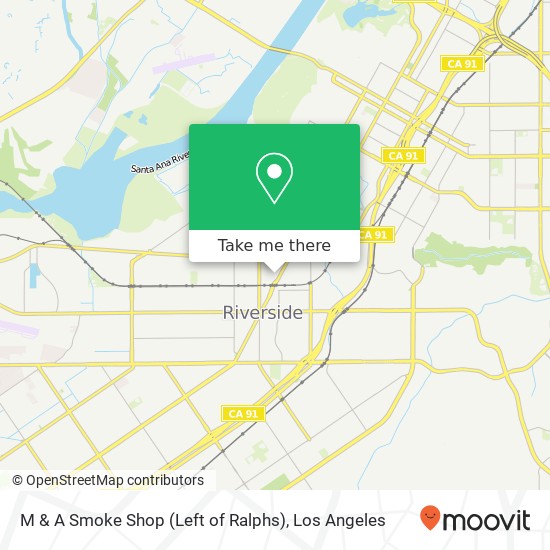 M & A Smoke Shop (Left of Ralphs) map