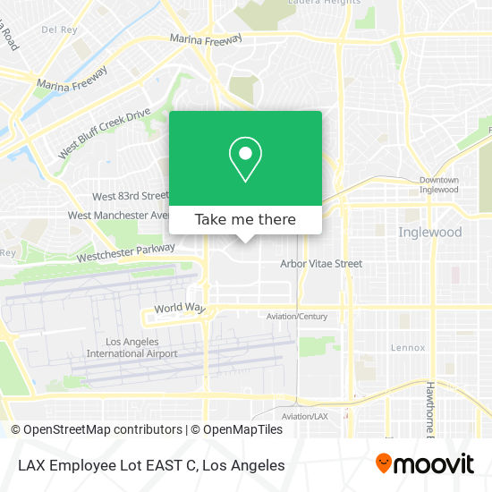 LAX Employee Lot EAST C map