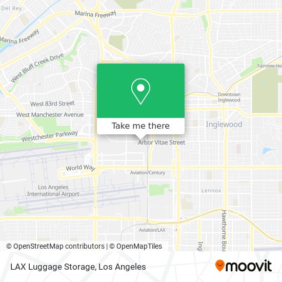LAX Luggage Storage map