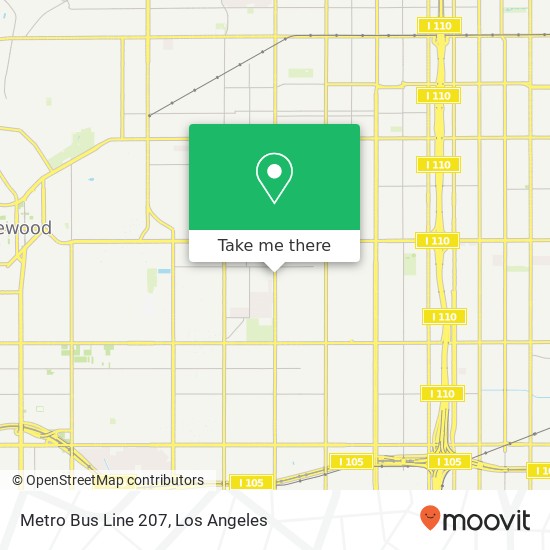 Metro Bus Line 207 map