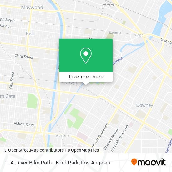 Mapa de L.A. River Bike Path - Ford Park