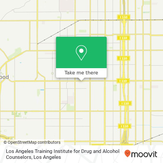 Mapa de Los Angeles Training Institute for Drug and Alcohol Counselors