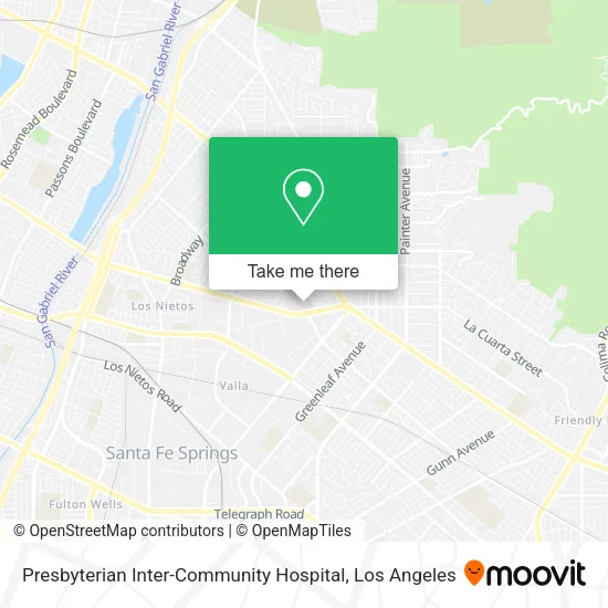 Presbyterian Inter-Community Hospital map