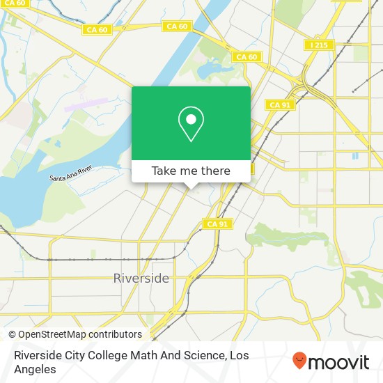 Mapa de Riverside City College Math And Science