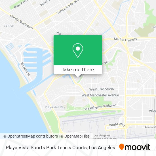 Mapa de Playa Vista Sports Park Tennis Courts