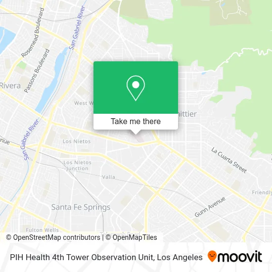 PIH Health 4th Tower Observation Unit map