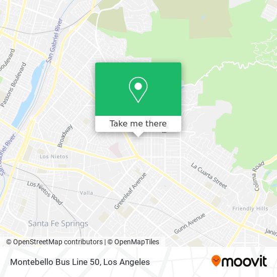 Montebello Bus Line 50 map