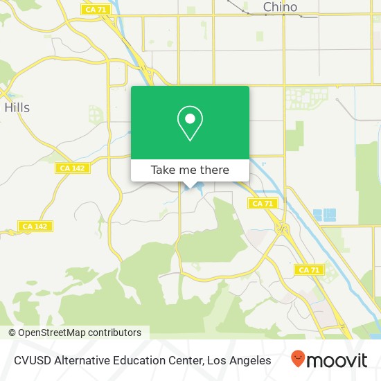 Mapa de CVUSD Alternative Education Center