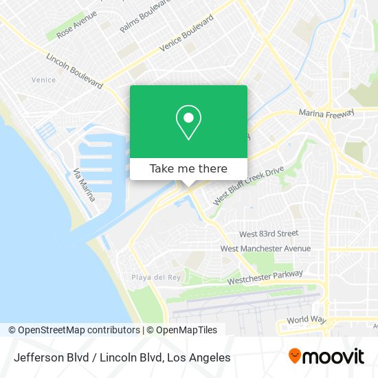 Mapa de Jefferson Blvd / Lincoln Blvd