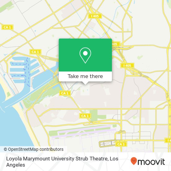Loyola Marymount University Strub Theatre map