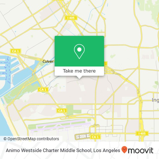 Mapa de Animo Westside Charter Middle School