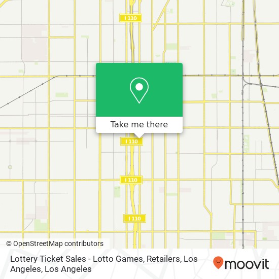 Lottery Ticket Sales - Lotto Games, Retailers, Los Angeles map