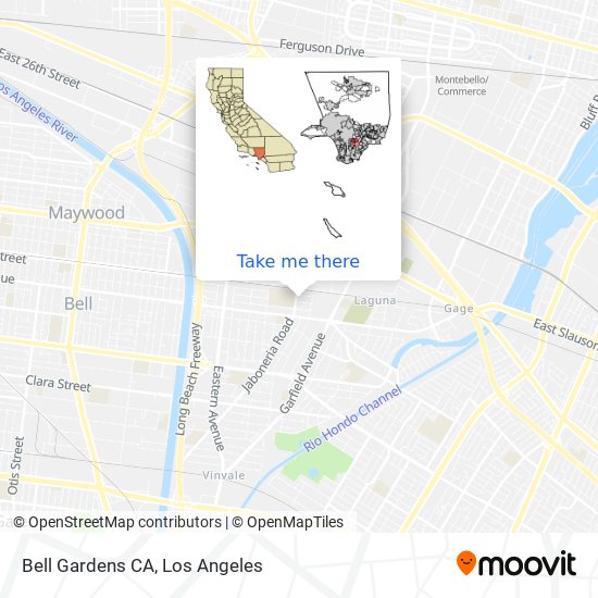 Bell Gardens CA map