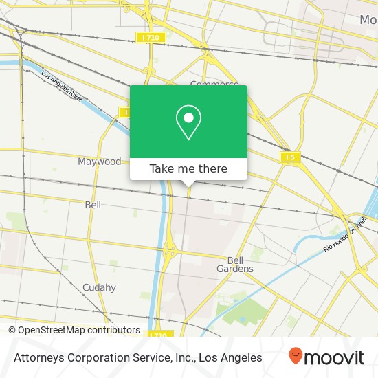 Mapa de Attorneys Corporation Service, Inc.