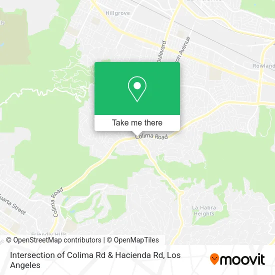 Mapa de Intersection of Colima Rd & Hacienda Rd