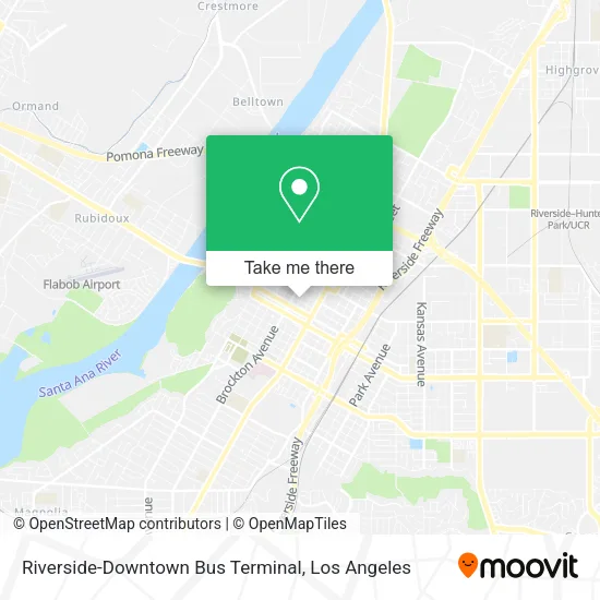 Riverside-Downtown Bus Terminal map
