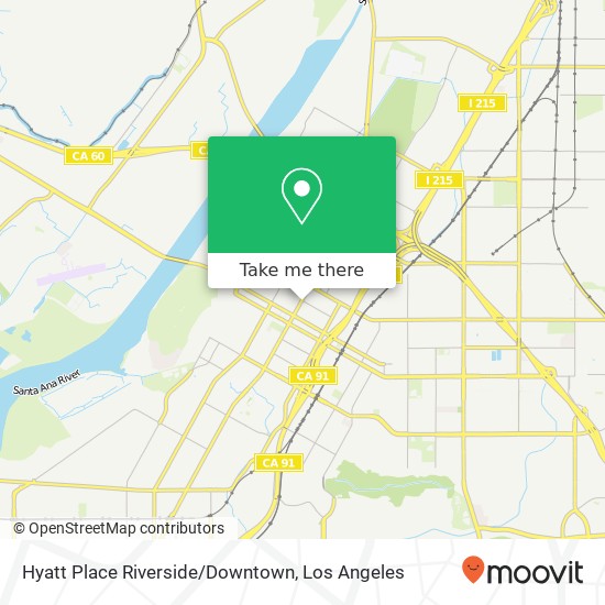 Mapa de Hyatt Place Riverside/Downtown