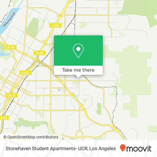 Stonehaven Student Apartments- UCR map