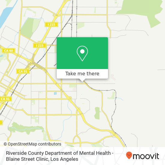 Riverside County Department of Mental Health - Blaine Street Clinic map