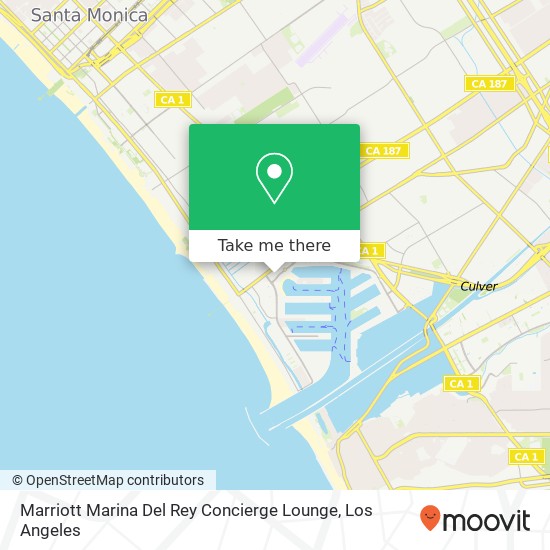 Marriott Marina Del Rey Concierge Lounge map