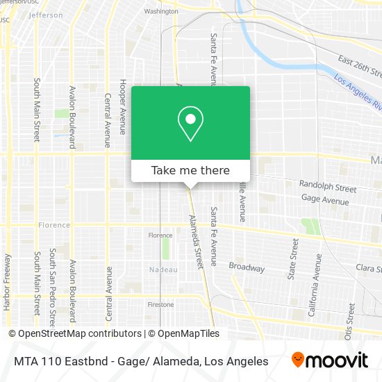 MTA 110 Eastbnd - Gage/ Alameda map