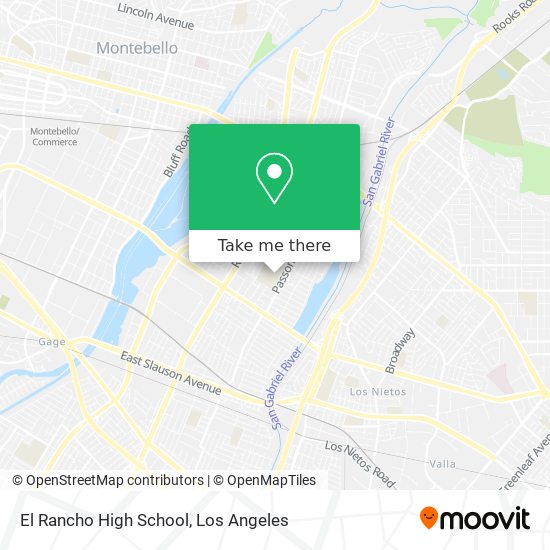 Mapa de El Rancho High School