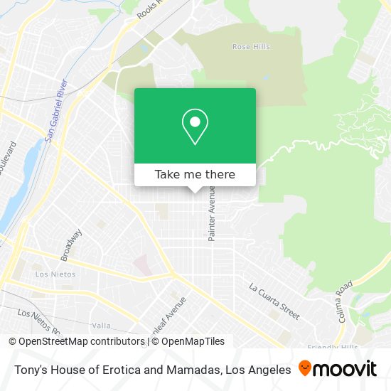 Tony's House of Erotica and Mamadas map