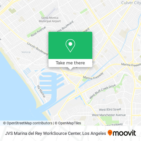 JVS Marina del Rey WorkSource Center map