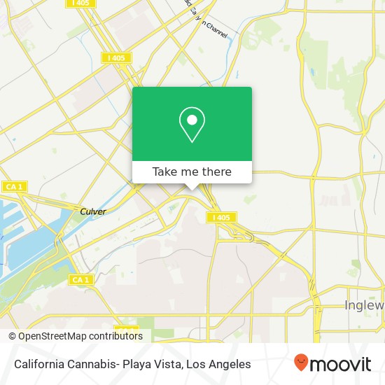 Mapa de California Cannabis- Playa Vista